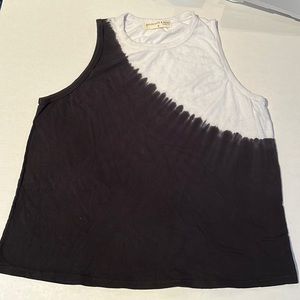 Electric & Rose NWOT black and white cotton tie dye tank top, size small.